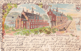 1406/ Oude Litho, Gruss Von Der Bonner Stadthalle In Der Gronau, Restaurateur F.Feldmann 1903 - Gronau