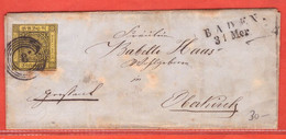 ALLEMAGNE BADE LETTRE DE 1852 POUR OBERKIRCH - Covers & Documents