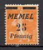 Memel - Memelgebiet - 1922 - Yvert N° 51 * - Nuevos