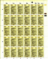 Delcampe - RSA, 1984, MNH, 25 Stamp(s) On Full Sheet(s), New Constitution, Michell Nr(s).  655-658, Scannr. F2509 - Ongebruikt