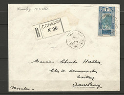 Enveloppe RC De GUINEE Avec N° 106 CACHET CONAKRY Vers SARREBOURG - Covers & Documents