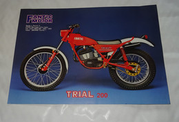 ANCIENNE PUB MOTO FANTIC MOTOR TRIAL 200, 1979 - Moto