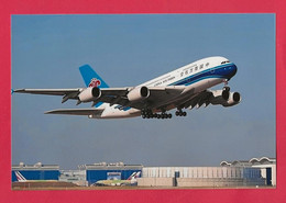BELLE PHOTO REPRODUCTION AVION PLANE FLUGZEUG - AIRBUS A380 CHINA SOUTHERN AU DÉCOLLAGE - Aviazione