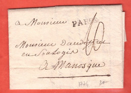 FRANCE LETTRE DE 1774 DE PARIS POUR MANOSQUE - Sin Clasificación