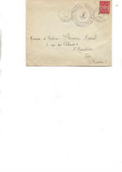 LETTRE AFFRANCHIE  F.M N° 12 - OBLITEREE CAD LA PECHERIE -TUNISIE 1950- + CACHET MARINE NATIONALE -SERVICE A LA  MERM - Lettres & Documents