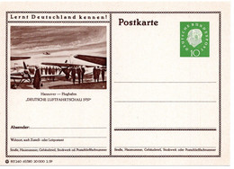 55165 - Bund - 1959 - 10Pfg Heuss III BildGAKte "Luftfahrtschau Hannover", Ungebraucht - Aerei