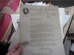 Willing Service Advertising London 1932 - United Kingdom