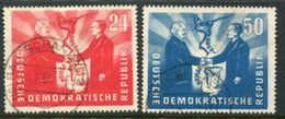 DDR / E. GERMANY 1951 Friendship With Poland Used.  Michel  284-85 - Usati