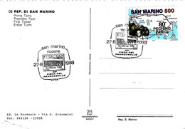 SAN MARINO - 1988 40° Fiera Francobollo Riccione Su Cartolina Illustrata - 9613 - Storia Postale