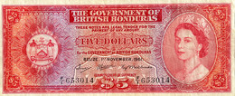 British Honduras 5 Dollars, P-30b (1.11.1961) - Very Fine - RARE - Belize