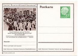 55168 - Bund - 1958 - 10Pfg Heuss I BildGAKte "Kaufbeuren, Taenzelfest", Ungebraucht - Musique