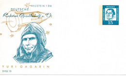 55170 - Berlin - 1962 - 15Pfg Luther PGAKte "Yuri Gagarin", Ungebraucht - Rusia & URSS