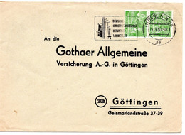 55175 - Berlin - 1950 - 2@10Pfg Bauten I A Bf BERLIN - DEUTSCHE INDUSTRIEAUSSTELLUNG ... -> Goettingen - Cartas & Documentos