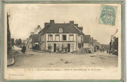 CPA - (61) MOULINS-la-MARCHE - Aspect De L'Hôtel De France Au Carrefour Route De St-Gauburge Et De La Gare En 1900 - Moulins La Marche