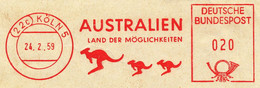 Freistempel Kleiner Ausschnitt 1936 Australien Känguruh Köln - Affrancature Meccaniche Rosse (EMA)