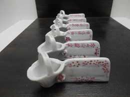 6 Jolis Porte Couteaux En Porcelaine - Messer