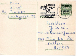 55181 - Bund - 1971 - 20Pfg Gr.Bauten GAKte AACHEN - ... EUROPAMEISTERSCHAFT IM SPRINGREITEN -> Muenchen - Hippisme