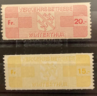 Marken/Gebührenmarken Verkehrsbetriebe Winterthur - # Revenue Stamp, Railway Switzerland - Spoorwegen