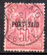 Port Saïd: Yvert 15 Type II; Beau Mais Fente - Used Stamps