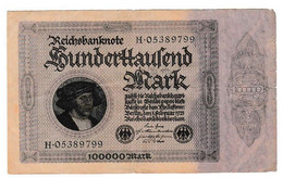 Germania - 100000 Marchi Del 1923    ++++++ - 100.000 Mark