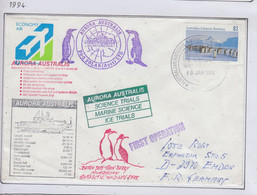 AAT Cover Ship Visit Aurora Australis Ca Mawson 10 JAN 1994 (ND165C) - Maximum Cards