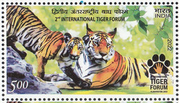 INDIA 2022  2nd International TIGER FORUM, Fauna, Tigers,  MNH(**) - Nuevos