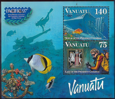 Vanuatu 1997, Philaexpo Pacific97, Fish, Boat, Diving, BF - Diving