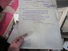 Memorandum Bradford N D Andria 1919 Signatures - United Kingdom