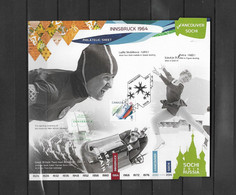 Olympische Spelen  Sochi 2014 , Souveniersblok Postfris - Invierno 2014: Sotchi