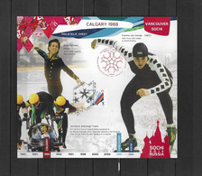 Olympische Spelen  Sochi 2014 , Souveniersblok Postfris - Inverno 2014: Sotchi