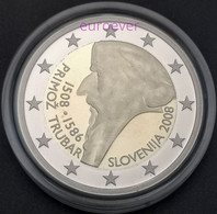 2 Euro Gedenkmünze 2008 Nr. 3 - Slowenien / Slovenia - Primož Trubar PP Proof - Slovenië