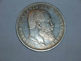 ALEMANIA/WURTTEMBERG 5 Marcos 1908  (RESTOS BRILLO SIN CIRCULAR) Plata (9240) - 2, 3 & 5 Mark Silber