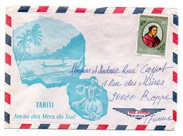 Polynésie Française--1976- Lettre Illustrée De PAPEETE  Pour  ROPPE -90 ..tp Seul Sur Lettre..... ....à Saisir - Covers & Documents