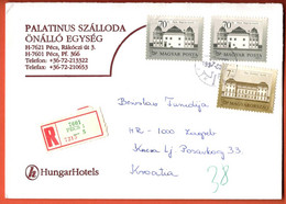 Hungary Pecs 1997 / 1987 Pacin Magochy 70 Ft, 1991 Papa Esterhazy Castle 7 Ft / Hungar Hotels - Storia Postale