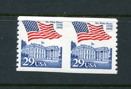 USA 1991-3 Pair Imperf Between MNH ERROR CV $90 14016 - Variedades, Errores & Curiosidades