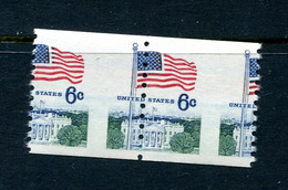 USA 1968 Strip Misperf MNH Error 14017 - Plaatfouten En Curiosa