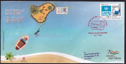India 2021 TIN CAN MAIL - Unusual Carried Cover Mail- - Water Floating Mail (**) RARE, Inde Indien - Storia Postale
