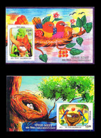 INDIA 2017 Children Day, Parrot & Bulbul, Bird Nest Set Of 2 MS MINIATURE SHEET MNH P.O Fresh & Fine - Autres & Non Classés