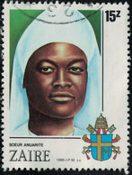 Zaïre 1986 Oblitéré Used Religion Soeur Clémentine Anuarite Y&T CD 1236 SU - Used Stamps