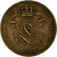 Monnaie, Belgique, Leopold II, Centime, 1902, TTB, Cuivre, KM:33.1 - 1 Cent