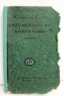 Erinnerung An Burckhard, [Direktor Des K. K. Hofburgtheaters In Wien]. - Theater & Dans