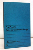 Kritik Der Literatursoziologie. - Sonstige & Ohne Zuordnung