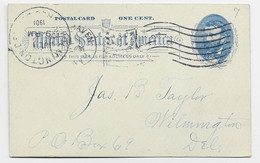 ETATS UNIS USA ONE CENT POST CARD NEW HAVEN 1901 - 1901-20