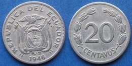 ECUADOR - 20 Centavos 1946 KM# 77.1b Decimal Coinage (1872-1999) - Edelweiss Coins - Ecuador