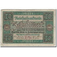 Billet, Allemagne, 10 Mark, 1920-02-06, KM:67a, B+ - 10 Mark