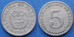 PANAMA - 5 Centesimos 1961 KM# 23.1 Independent (1903) - Edelweiss Coins - Panama