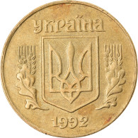 Monnaie, Ukraine, 25 Kopiyok, 1992, Kyiv, TTB, Laiton, KM:2.1a - Ukraine