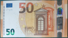 50 EURO SPAIN 2017 LAGARDE V027H5 VC SC FDS UNC. LAST POSITION PERFECT - 50 Euro