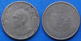 TAIWAN - 1 Yuan Year 73 (1984) Y# 551 Republic, Standard Coinage - Edelweiss Coins - Taiwan