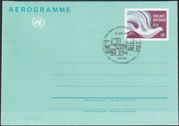 UNO WIEN 1982 Mi-Nr. LF 1 Ganzsache Luftpostfaltbrief Gestempelt EST - Storia Postale